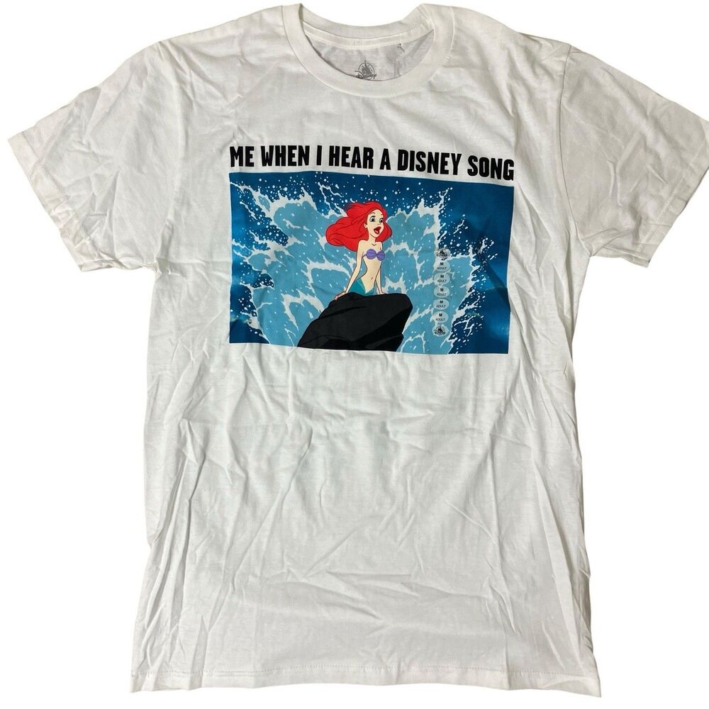 Disney Parks T-Shirt ‎ Womens Little Mermaid Songs Novelty Movie Princess